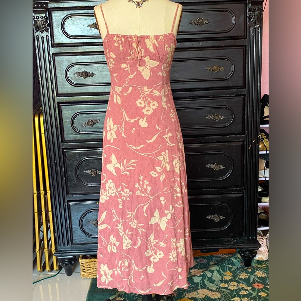 Floral Pink Feminine Urban Outfitters Maxi Summer SunDress